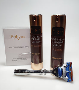 Sphynx Baldstyling Gift for Head Shave with Razor Handle set